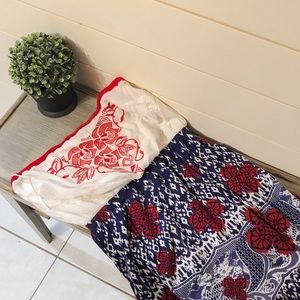 Boho Strapless mini dress or cover up